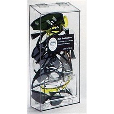 RACK’EM RACKS RackEm Racks 5145 20-Pair Visitor Safety Glasses Dispenser with Lid and Door - Clear Plastic 5145